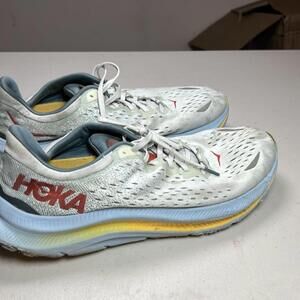 Hoka Kawana Running Shoes White Blue Yellow Red Men's Athletic Sneakers 11.5D